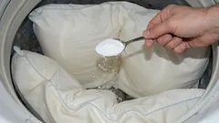 指を鳴らすだけで黄ばみが消える：スプーン1杯分で枕が真っ白に